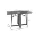 Ver imagem 2 de Mesa Multiuso Cozinha Elma Premium Madeira Maciça c/ Tampo Madeirado c/ Vidro 160x90cm Carvalho/