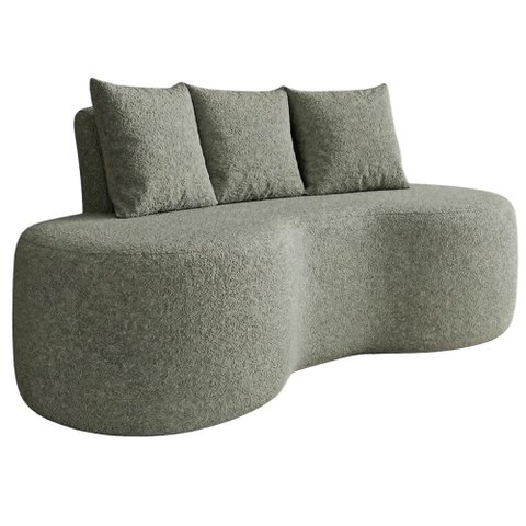 Sofa 2 Lugares Organico Ibiza 160 Cm Boucle Green Vazzano
