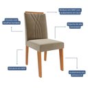 Ver imagem 2 de Conjunto 2 Cadeiras Nicole Cinamomo/suede Joli - Cimol Móveis