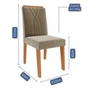 Ver imagem 3 de Conjunto 2 Cadeiras Nicole Cinamomo/suede Joli - Cimol Móveis