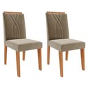 Ver imagem 1 de Conjunto 2 Cadeiras Nicole Cinamomo/suede Joli - Cimol Móveis