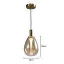Ver imagem 3 de Lustre Pendente Skylight Thunder 4042 P Led Bivolt Bronze-conhaque