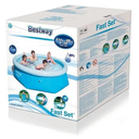 Ver imagem 3 de Piscina Inflável 2.300L 2,44m X 66cm Bestway Fast Set:Azul