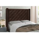 Ver imagem 2 de Cabeceira Vicenza Para Cama Box Queen 160 cm Suede Café - D’Rossi