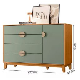 Cômoda 4 Gavetas e 1 Porta Ipê - Moveis Albatroz - 3