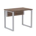 Ver imagem 1 de Mesa Escritório P25 Tub Pandin 90 Cm (larg) Tampo Mdp Walnut Pé Aço Tubular Cinza