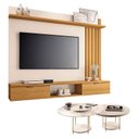 Ver imagem 1 de Painel Suspenso Lets Cinamomo Off White com Kit Mesa de Centro Sky Off White - Hb Móveis