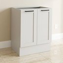 Ver imagem 1 de Balcão sem Tampo e com Rodapé para Cozinha 2 Portas e 1 Prateleira 60cm TM4316 MDF Grazi Branco