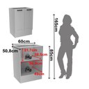 Ver imagem 4 de Balcão sem Tampo e com Rodapé para Cozinha 2 Portas e 1 Prateleira 60cm TM4316 MDF Grazi Branco