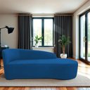 Ver imagem 1 de Recamier Curvo Orgânico 140cm 2 Lugares Lado Direito para Sala de Estar em Linho Paris