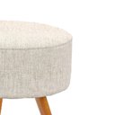 Ver imagem 2 de Puf Puff Para Sala Pé Palito Várias Cores 50 Cm Linho Cor:Linho Bege