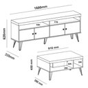 Ver mais imagens de Rack para Tv Mesa de Centro Rmc42 Carvalho Off White Arly Carvalho Off White