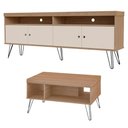 Ver imagem 1 de Rack para Tv Mesa de Centro Rmc42 Carvalho Off White Arly Carvalho Off White