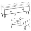 Ver imagem 7 de Rack para Tv Mesa de Centro Rmc42 Carvalho Off White Arly Carvalho Off White