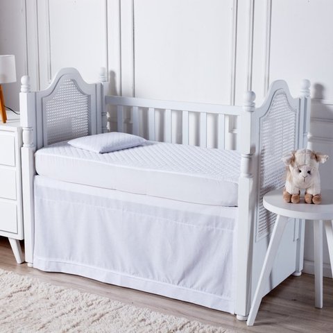 Protetor Colchão Berço Impermeável Matelado 01 Peça - Branco Enxovais Aquarela