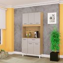 Ver imagem 1 de Cozinha Ambiente Kit Cassia 6 Portas Damasco Off White - Poquema