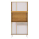 Ver imagem 3 de Cozinha Ambiente Kit Cassia 6 Portas Damasco Off White - Poquema