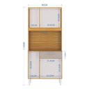 Ver imagem 4 de Cozinha Ambiente Kit Cassia 6 Portas Damasco Off White - Poquema