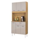 Ver imagem 2 de Cozinha Ambiente Kit Cassia 6 Portas Damasco Off White - Poquema