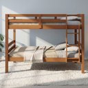 Ver imagem 1 de Cama Beliche Suspenso Solteiro Madeira MDF com Grade:Castanho Claro