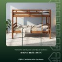 Ver imagem 3 de Cama Beliche Suspenso Solteiro Madeira MDF com Grade:Castanho Claro