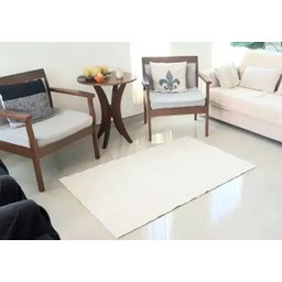 Tapete Algodão Par Sala/Quarto - 1,00 x 1,50 - Cor Cru Pelo Baixo - 2