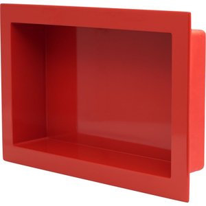 Nicho Banheiro Embutir de Mármore Sintético Vermelho 30x50 Quanta Compositos Nicho de embutir 30x50 