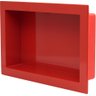 Nicho Banheiro Embutir de Mármore Sintético Vermelho 30x50 Quanta Compositos Nicho de embutir 30x50  - 1