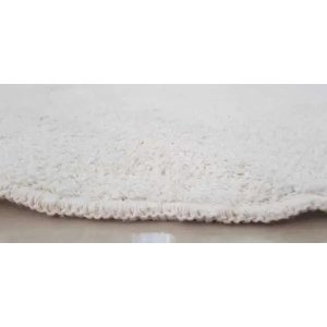 Tapete de Algodão para Sala/Quarto- 1,50 x 1,50M - Cor Cru Baixo