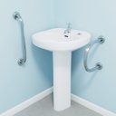 Ver imagem 3 de Barra de apoio para Lavatório no canto de acordo com a Norma ABNT - Barracerta