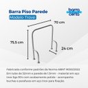 Ver imagem 4 de Barra de apoio fixa no piso para vaso sanitário em aço inox - Barracerta