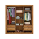 Ver imagem 3 de Guarda Roupa Casal 3 Portas 4 Gavetas - Valencia-cinamomo - Tcil Móveis