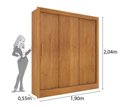 Ver imagem 2 de Guarda Roupa Casal 3 Portas 4 Gavetas - Valencia-cinamomo - Tcil Móveis