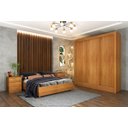 Ver imagem 1 de Guarda Roupa Casal 3 Portas 4 Gavetas - Valencia-cinamomo - Tcil Móveis
