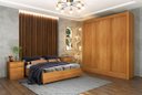 Ver imagem 1 de Guarda Roupa Casal 3 Portas 4 Gavetas - Valencia-cinamomo - Tcil Móveis