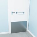 Ver imagem 2 de Barra para porta de banheiro PNE em aço inox - Barracerta