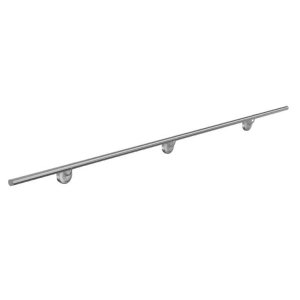 Barra de piso para proteção de balcão de aço inox  medida 1 metro com Ponteira Reta - Barracerta