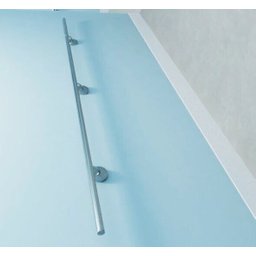 Barra de piso para proteção de balcão de aço inox  medida 1 metro com Ponteira Reta - Barracerta - 2
