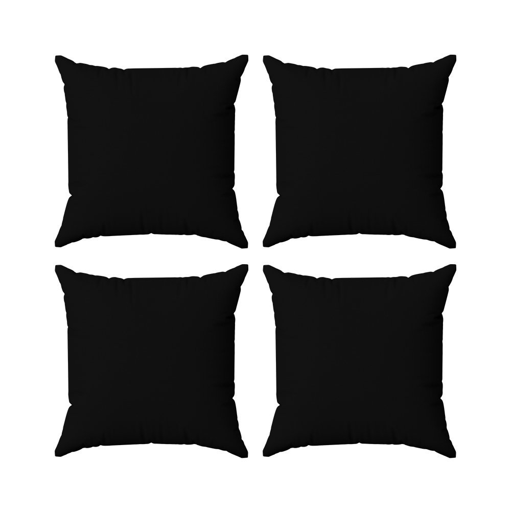 Kit 4 Capas Almofadas Decorativas Lisas 45x45 ID Decor :22 Preto