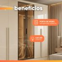 Ver imagem 6 de Guarda Roupas Casal 6 Portas Reflecta com LED 4 Gavetas Mavie