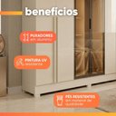 Ver imagem 5 de Guarda Roupas Casal 6 Portas Reflecta com LED 4 Gavetas Mavie
