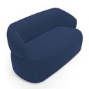 Ver mais imagens de Kit 02 Poltronas Giratória e 01 Sofá Orgânico Glee 03 Lugares 170cm Veludo Azul Marinho - Desk Desig
