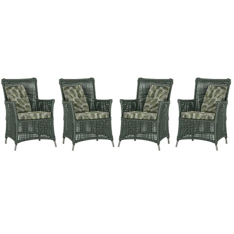 4 Poltronas Igapó Alumínio Micro Pintura Fendi Corda Náutica Estofado 5