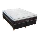 Ver imagem 1 de Cama Box Queen: Colchão Molas Ensacadas Polar Serenatta + Base Crc Rústico Black (158x198)