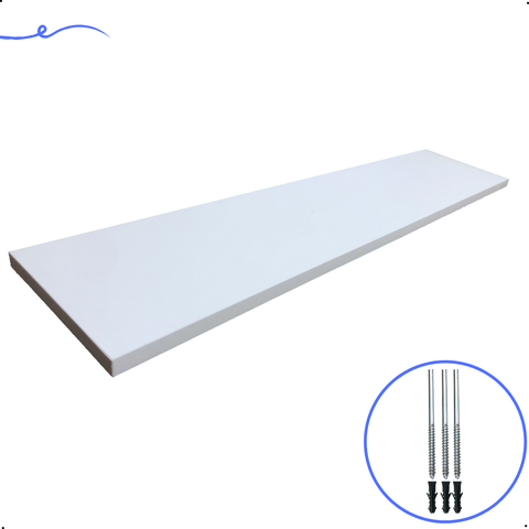 1 Prateleira Branca 70X15 Com Suporte Flutuante Mdf  Organizadora Decoração Cozinha Quarto Banheiro