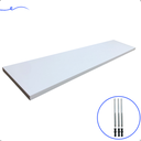 Ver imagem 1 de 1 Prateleira Branca 70X15 Com Suporte Flutuante Mdf Organizadora Decoração Cozinha Quarto Banheiro