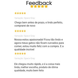 Comedouro Elevado Gato Cachorro Pet Mdf Luke - Inox - Space Gray - 6