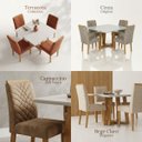 Ver imagem 3 de Conjunto Mesa de Jantar Pedro Art Assento 0,90x0,90m - Bege Claro