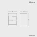 Ver imagem 3 de Mesa de Cabeceira 2 Gavetas sem Pés Sole Albatroz Cinamomo Off White