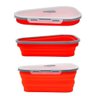 Pote Expansível Armazenar Pizza Silicone Separador 5 Fatias Cor:vermelho - 6